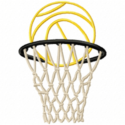 Basketball Embroidery Design 4